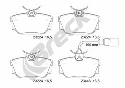 Set placute frana Breck 23224 00 702 10