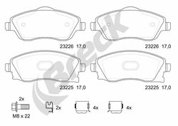 SET PLACUTE FRANA BRECK 23225 00 702 10 - Compatibil cu OPEL, VAUXHALL