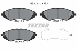 Set placute frana Textar 2323401