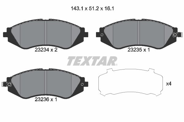 Set placute frana Textar 2323401