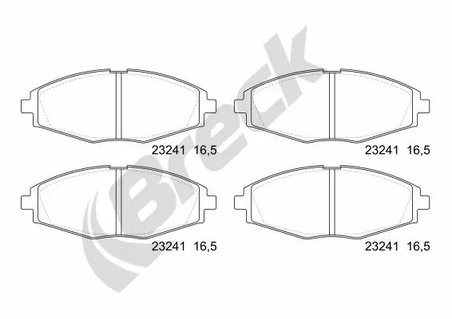 SET PLACUTE FRANA BRECK 23241 00 702 00 - Compatibil cu CHEVROLET, DAEWOO, FSO