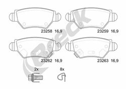 Set placute frana Breck 23258 00 704 10