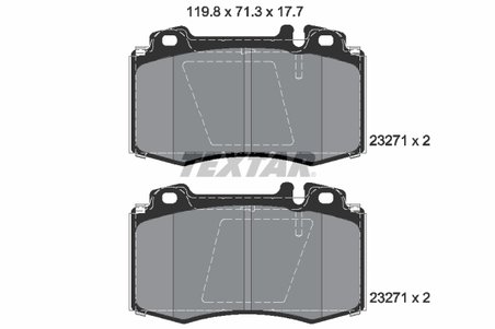 SET PLACUTE FRANA TEXTAR 2327102 - Compatibil cu MERCEDES-BENZ