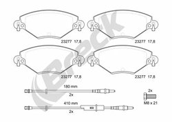 Set placute frana Breck 23277 00 701 10
