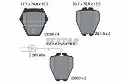 Set placute frana Textar 2328001