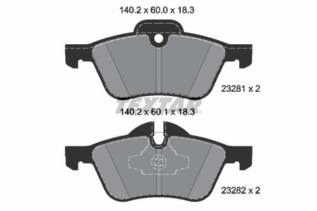 SET PLACUTE FRANA TEXTAR 2328101 - Compatibil cu MINI