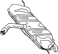 TOBA ESAPAMENT FINALA BOSAL 233-453 - Compatibil cu VW
