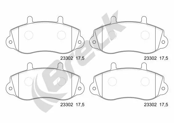 SET PLACUTE FRANA BRECK 23302 00 703 00 - Compatibil cu OPEL, RENAULT, VAUXHALL