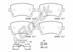 Set placute frana Breck 23326 00 702 00
