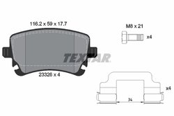 Set placute frana Textar 2332607