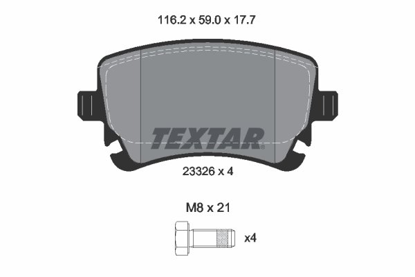 Set placute frana Textar 2332611