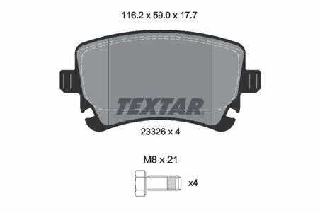 Set placute frana Textar 2332611