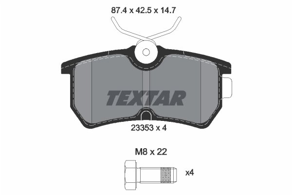 Set placute frana Textar 2335301