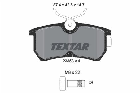 Set placute frana Textar 2335301