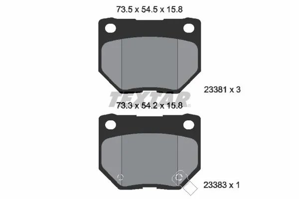 SET PLACUTE FRANA TEXTAR 2338102 - Compatibil cu SUBARU