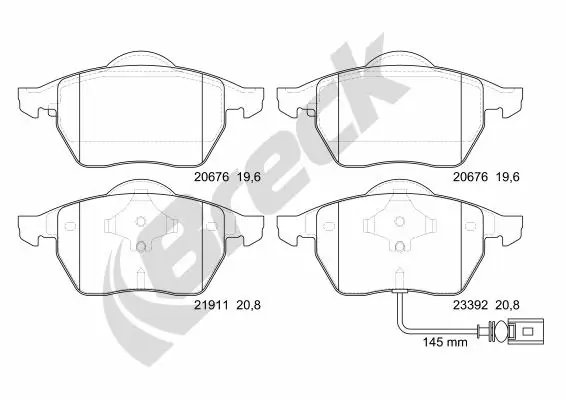Set placute frana Breck 23392 00 701 10