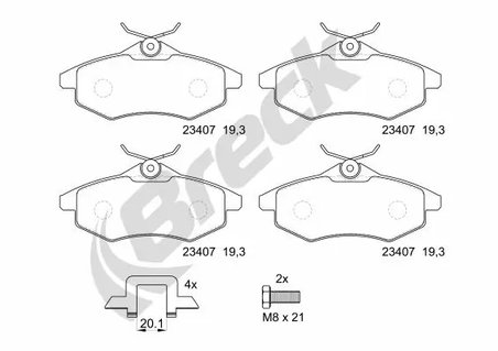 Set placute frana Breck 23407 00 702 00