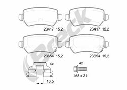 SET PLACUTE FRANA BRECK 23417 00 704 10 - Compatibil cu CHEVROLET, KIA, OPEL, VAUXHALL