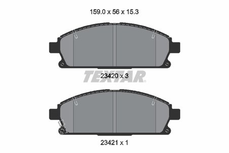 SET PLACUTE FRANA TEXTAR 2342006 - Compatibil cu INFINITI, NISSAN