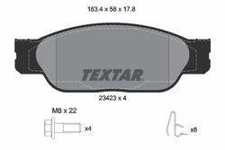 SET PLACUTE FRANA TEXTAR 2342301 - Compatibil cu FORD USA, JAGUAR, LINCOLN