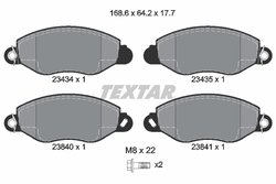 Set placute frana Textar 2343401