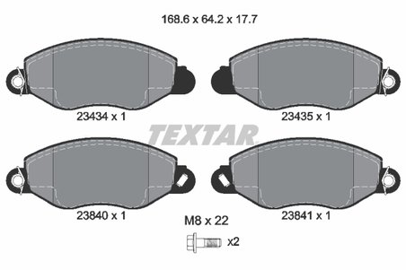 Set placute frana Textar 2343401