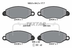 Set placute frana Textar 2343501