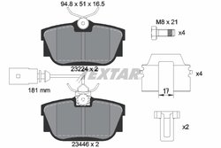 SET PLACUTE FRANA TEXTAR 2344605 - Compatibil cu FORD, SEAT, VW