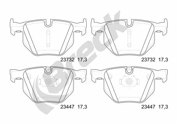 SET PLACUTE FRANA BRECK 23447 00 554 10 - Compatibil cu BMW