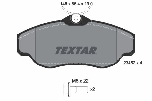 SET PLACUTE FRANA TEXTAR 2345201 - Compatibil cu LAND ROVER