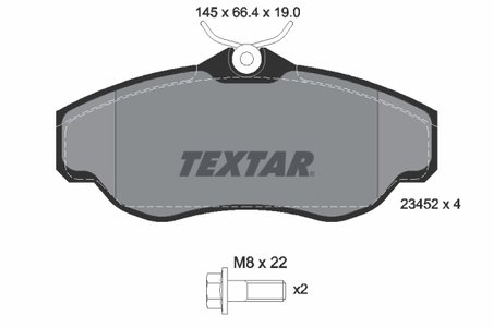 SET PLACUTE FRANA TEXTAR 2345201 - Compatibil cu LAND ROVER