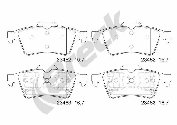 Set placute frana Breck 23482 00 702 00