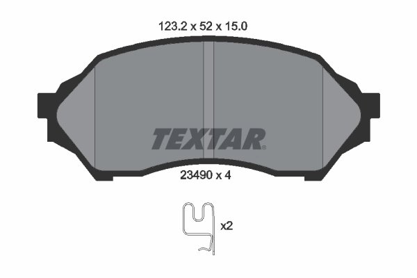 Set placute frana Textar 2349002