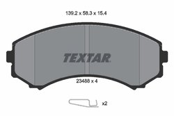 SET PLACUTE FRANA TEXTAR 2348801 - Compatibil cu FORD ASIA & OCEANIA, FORD AUSTRALIA, ISUZU, MAZDA, MITSUBISHI, MITSUBISHI (BJC)