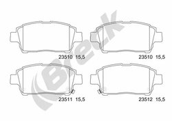 Set placute frana Breck 23510 00 702 10