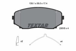 SET PLACUTE FRANA TEXTAR 2351503 - Compatibil cu FORD USA, LINCOLN, MAZDA, MAZDA (CHANGAN), MAZDA (FAW), MITSUBISHI