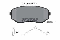 SET PLACUTE FRANA TEXTAR 2351505 - Compatibil cu MITSUBISHI, MITSUBISHI (GAC)