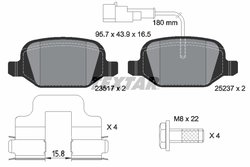 Set placute frana Textar 2351705