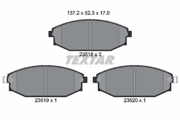 Set placute frana Textar 2351801