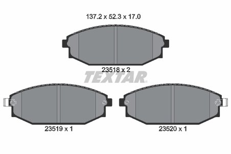 Set placute frana Textar 2351801