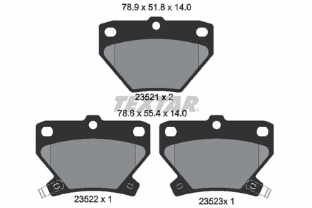SET PLACUTE FRANA TEXTAR 2352101 - Compatibil cu PONTIAC, TOYOTA