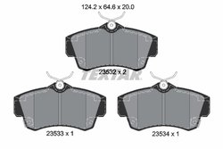 SET PLACUTE FRANA TEXTAR 2353202 - Compatibil cu CHRYSLER, DODGE