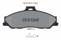 SET PLACUTE FRANA TEXTAR 2354001 - Compatibil cu FORD, FORD ASIA & OCEANIA, FORD AUSTRALIA, FORD USA, MAZDA