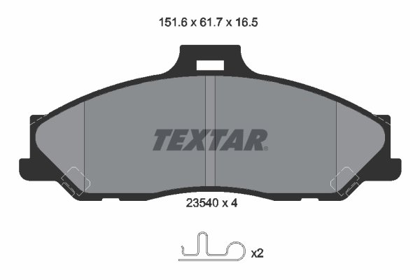 SET PLACUTE FRANA TEXTAR 2354001 - Compatibil cu FORD, FORD ASIA & OCEANIA, FORD AUSTRALIA, FORD USA, MAZDA
