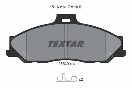SET PLACUTE FRANA TEXTAR 2354001 - Compatibil cu FORD, FORD ASIA & OCEANIA, FORD AUSTRALIA, FORD USA, MAZDA