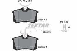 SET PLACUTE FRANA TEXTAR 2355403 - Compatibil cu FORD, SEAT, VW