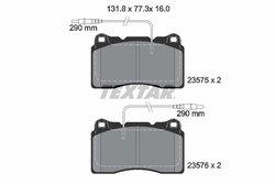 SET PLACUTE FRANA TEXTAR 2357501 - Compatibil cu CITROEN, FIAT, LANCIA, PEUGEOT