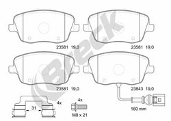Set placute frana Breck 23581 00 702 10