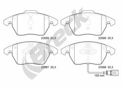 Set placute frana Breck 23587 00 701 10