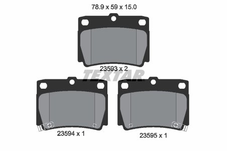 Set placute frana Textar 2359301